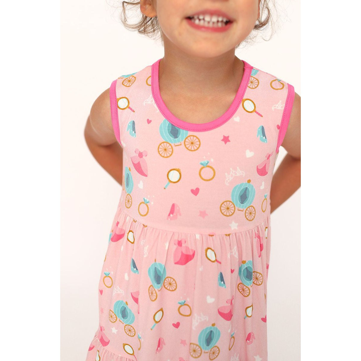 Southern Slumber Princesses Bamboo Tiered Twirl Dress- with Pockets-Southern Slumber-Little Giant Kidz