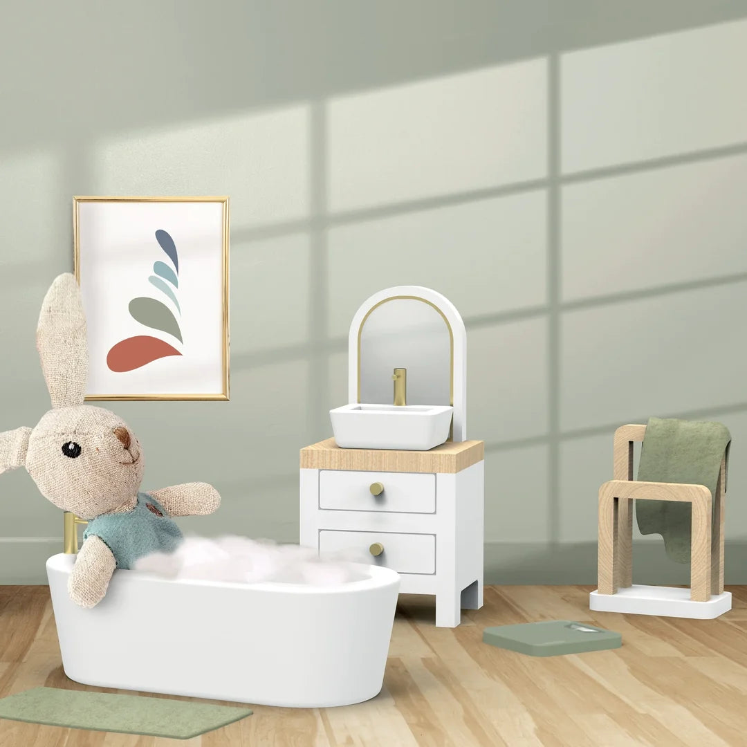 Speedy Monkey Doll House Bathroom set incl. 1 character-Speedy Monkey-Little Giant Kidz