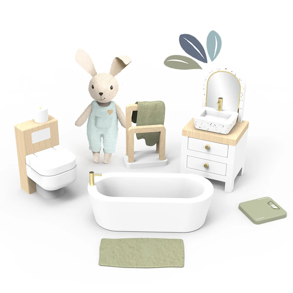 Speedy Monkey Doll House Bathroom set incl. 1 character-Speedy Monkey-Little Giant Kidz