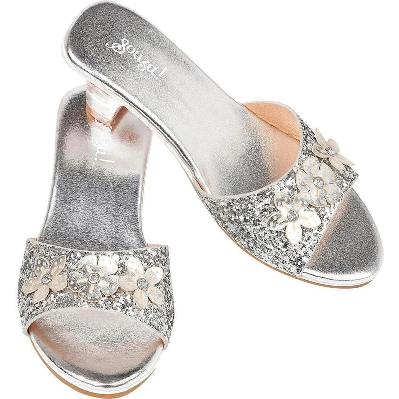 Speedy Monkey Slipper high heel Mariona, silver (size 8-9)-Speedy Monkey-Little Giant Kidz