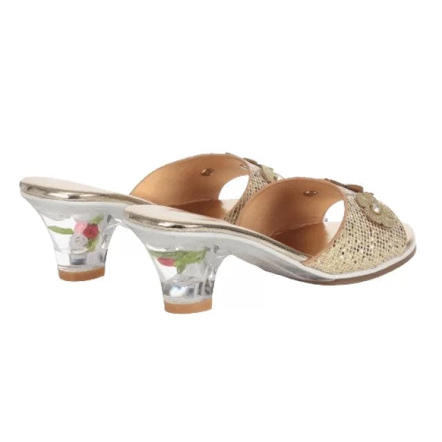 Speedy Monkey Souza Slipper High Heel Ellina, gold-Speedy Monkey-Little Giant Kidz