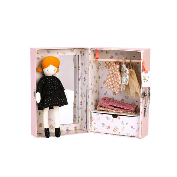 Speedy Monkey Suitcase - Blanche’s Wardrobe - Doll - Moulin Roty-Speedy Monkey-Little Giant Kidz