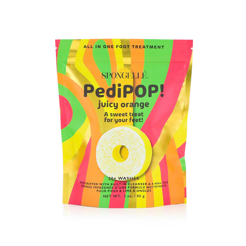 Spongelle Juicy Orange PediPOP! Pedi Buffer & Nail File-Spongelle-Little Giant Kidz