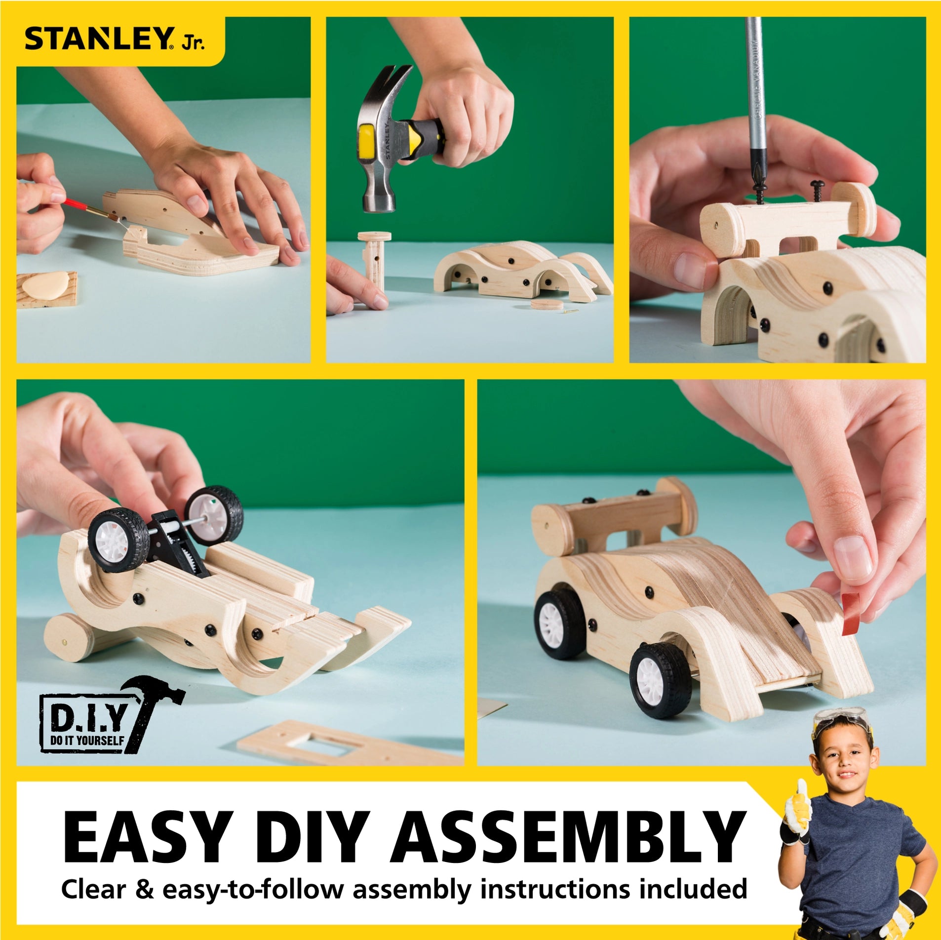 Stanley Jr. Pull-Back Sports Car Kit-Red Toolbox-Little Giant Kidz