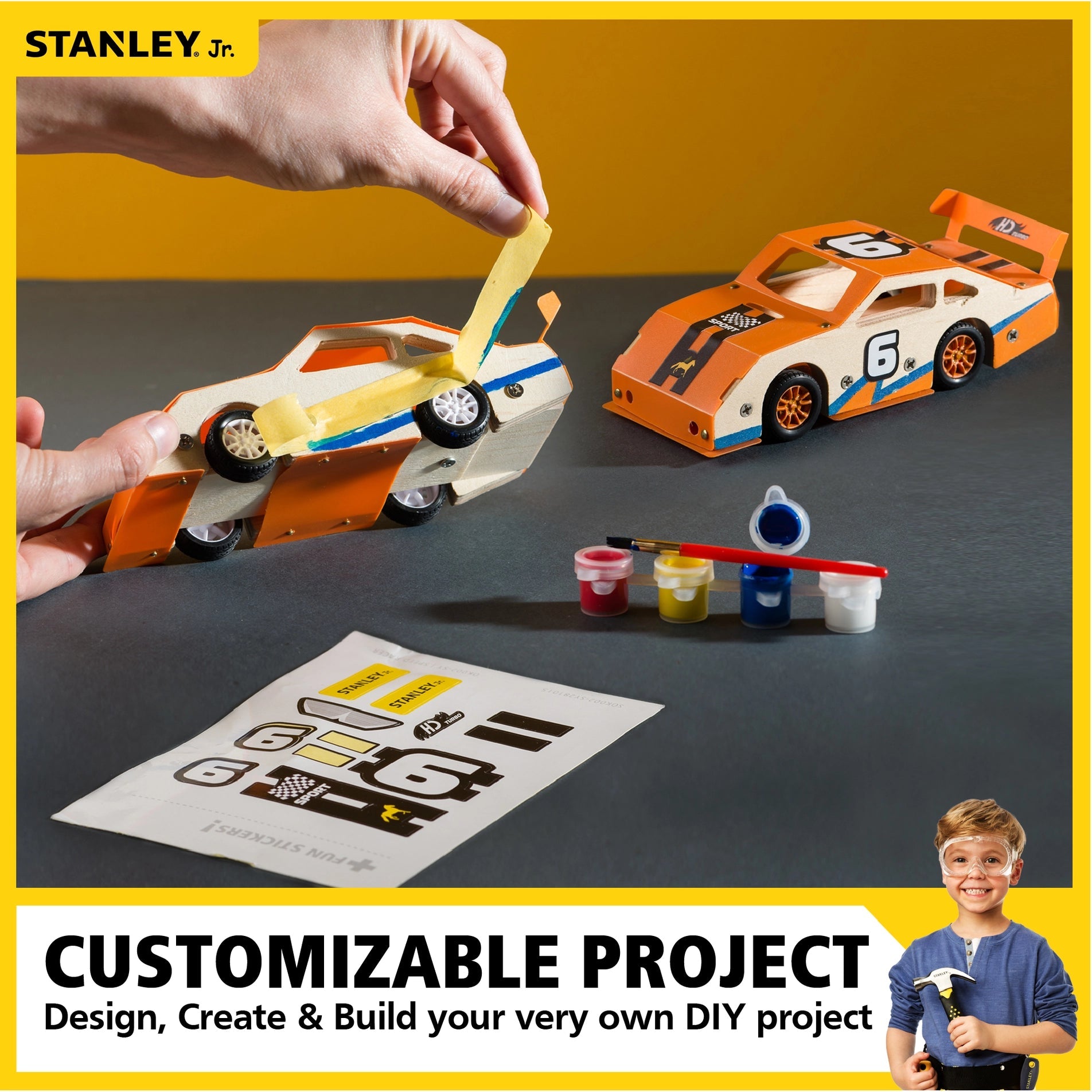Stanley Jr. Race Car Kit-Red Toolbox-Little Giant Kidz
