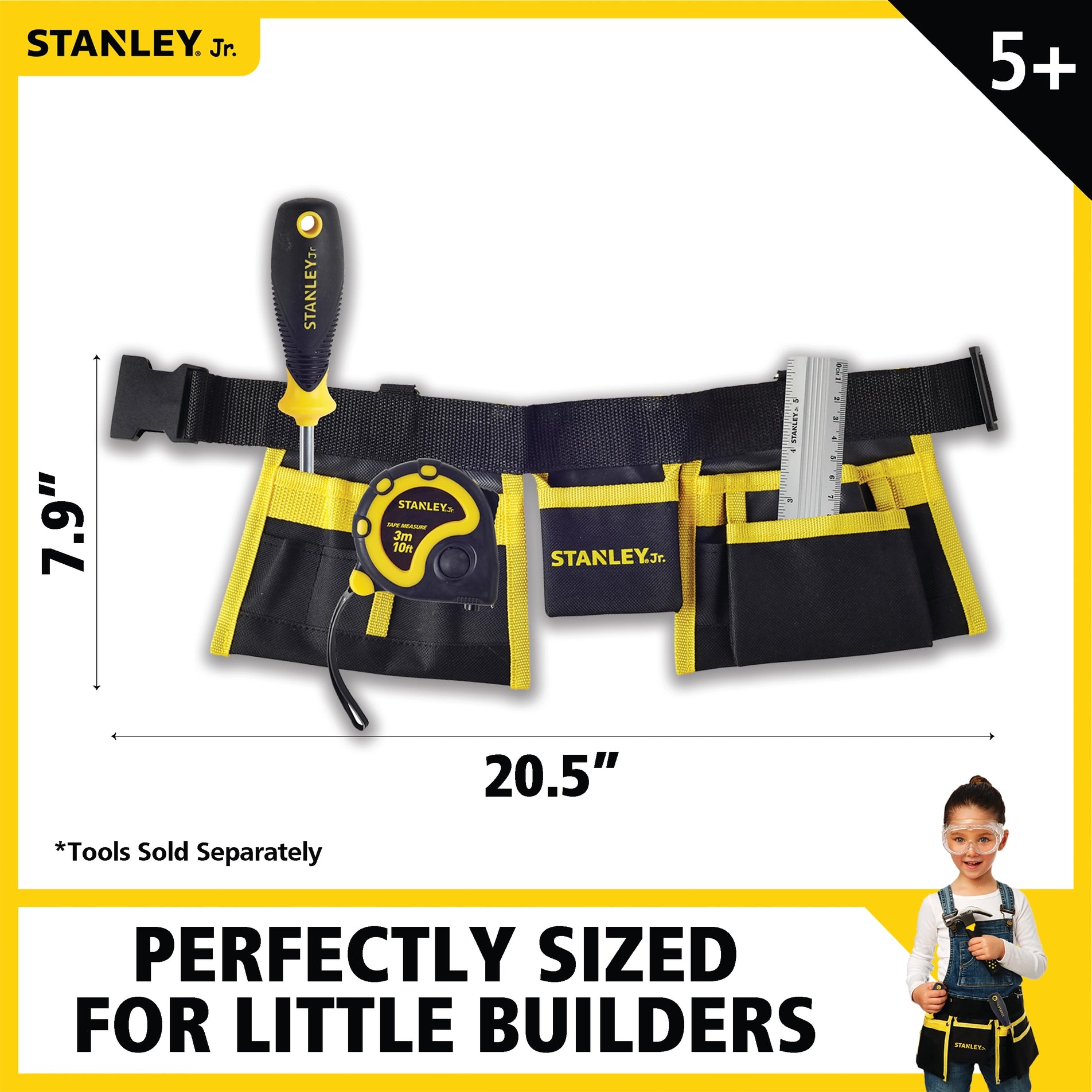 Stanley Jr. Tool Belt-Red Toolbox-Little Giant Kidz