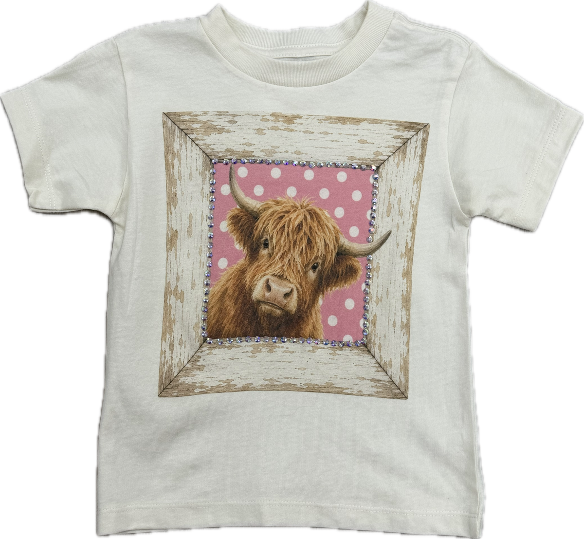 Keep It Gypsy Cow Polka Dot Frame- Cream