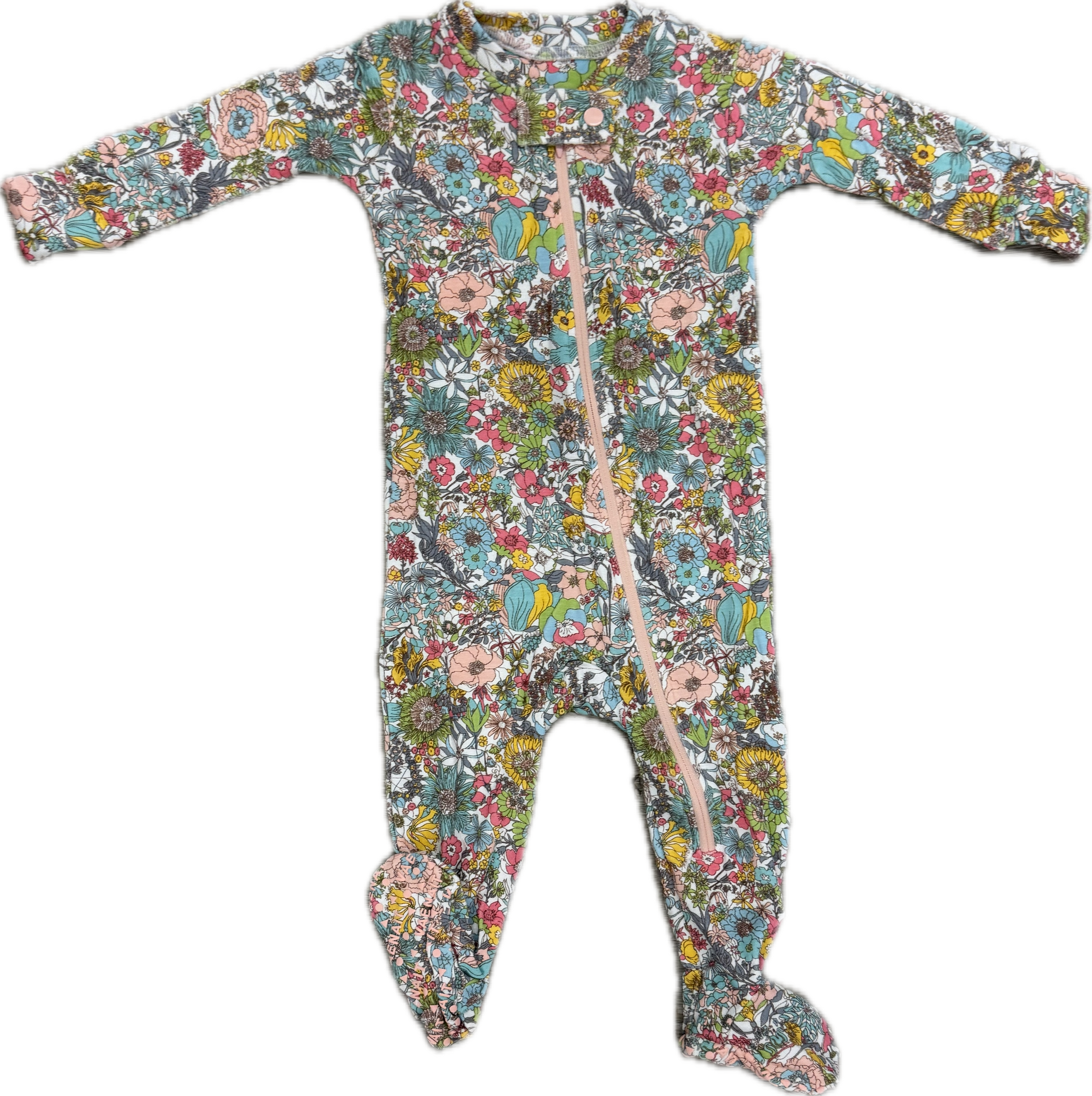 Vaenait Baby Floral Baby Footie