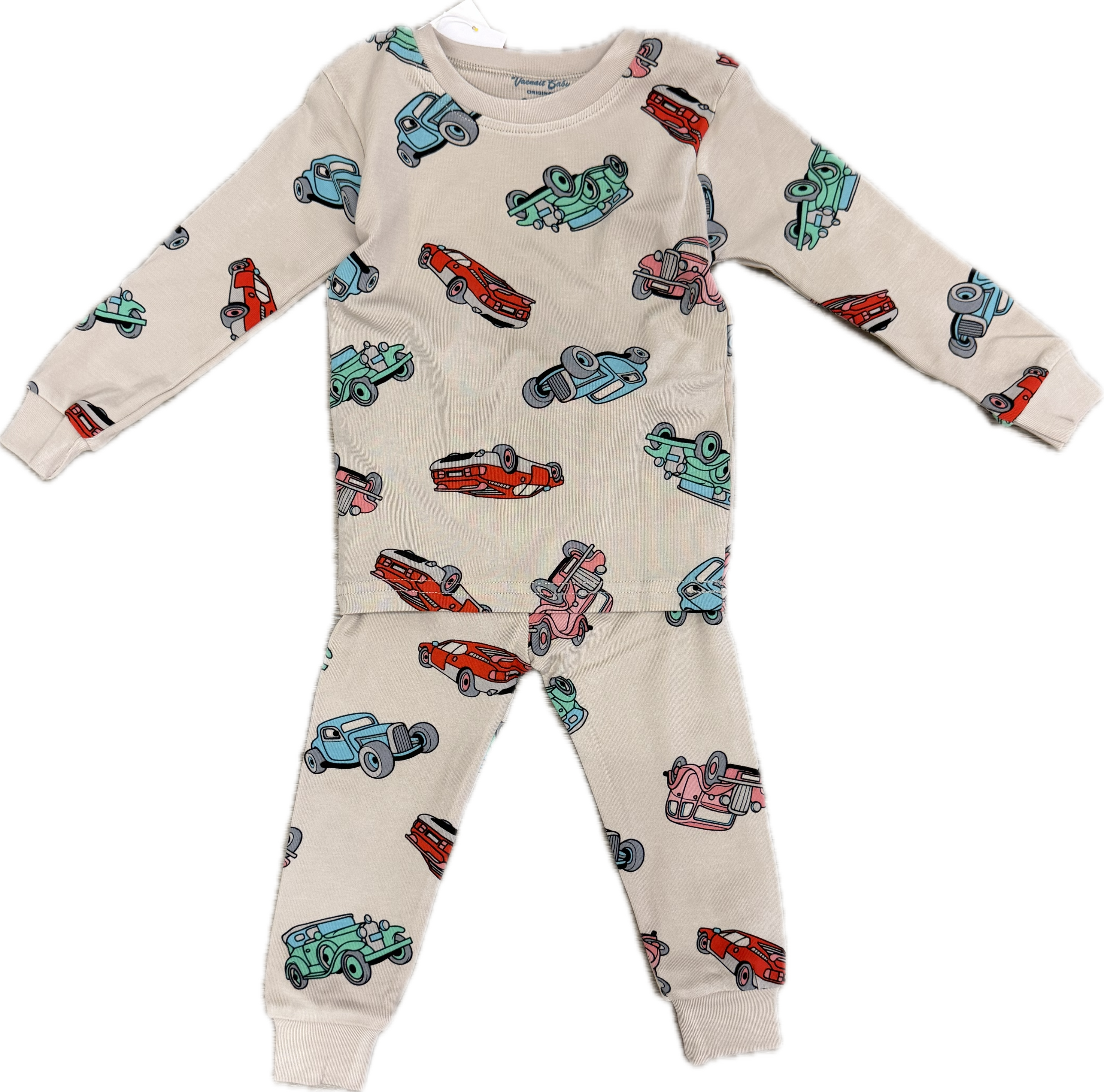 Vaenait Baby Retro Car Long Sleeve PJs