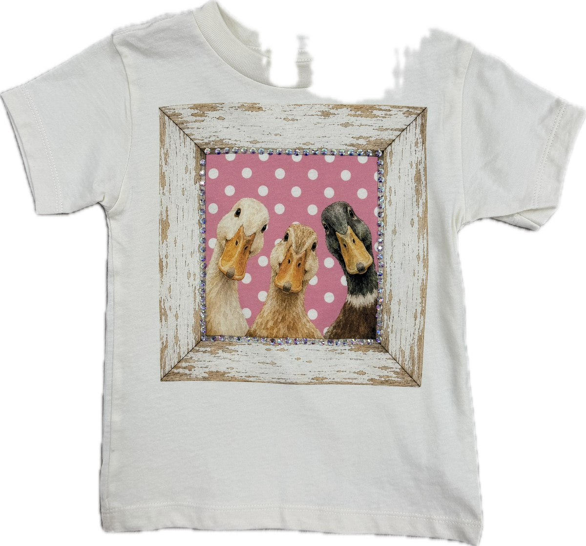Keep It Gypsy Ducks Polka Dot Frame- Cream