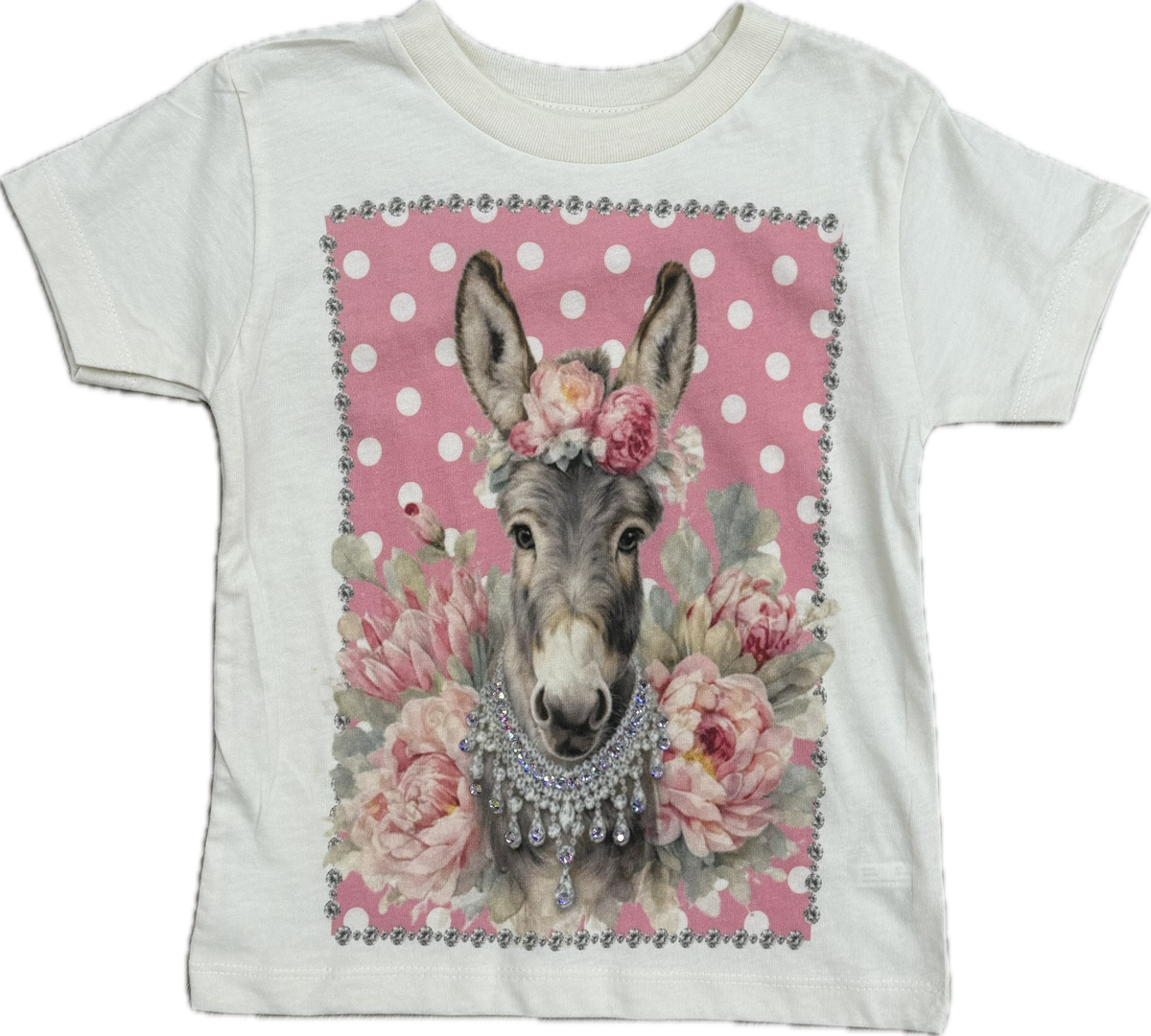 Keep It Gypsy Donkey Polka Dot Frame- Cream