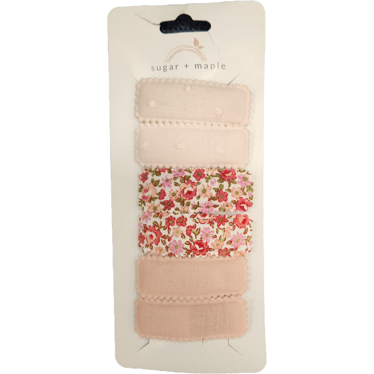 Sugar + Maple Barrette Clips - Blush Floral-SUGAR AND MAPLE-Little Giant Kidz