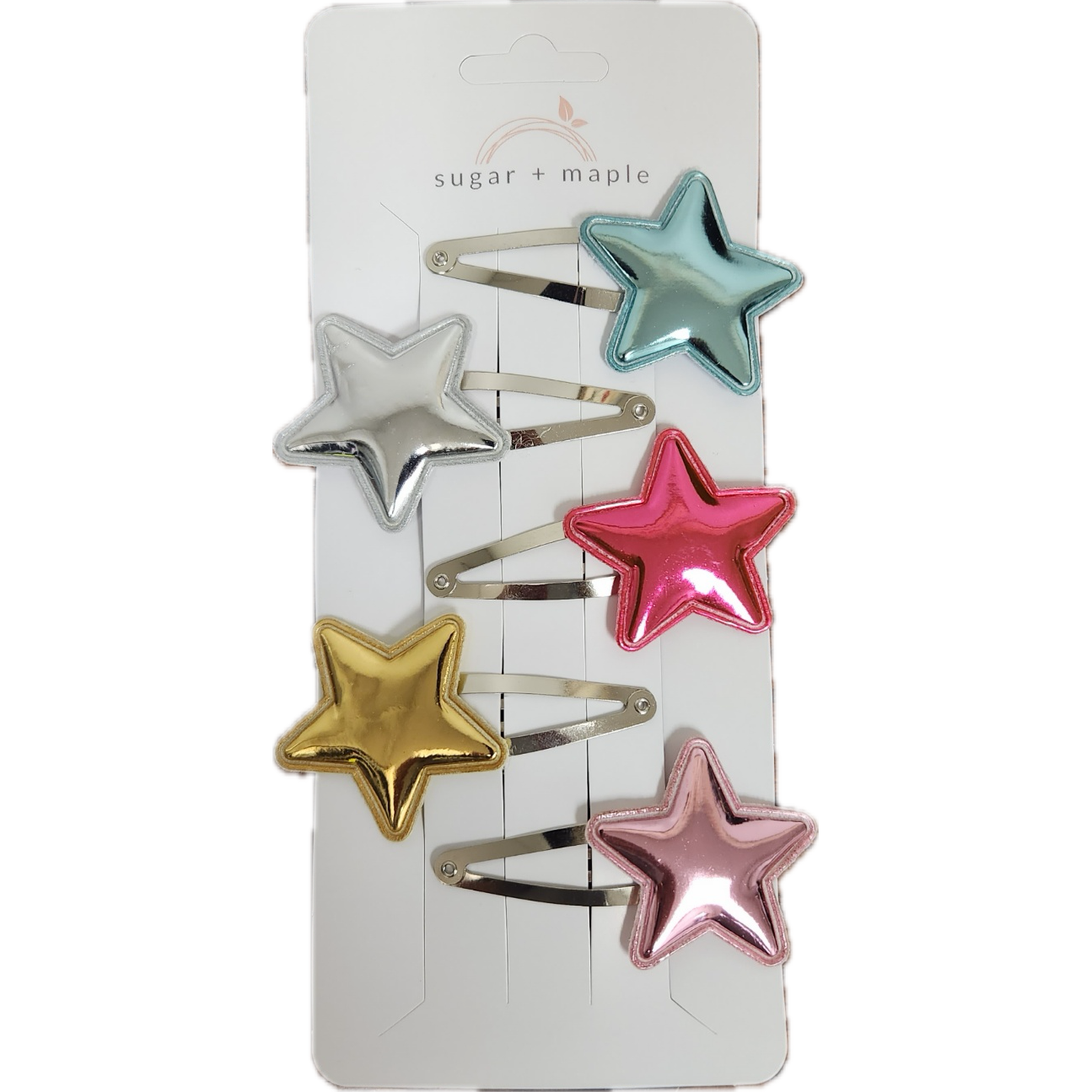 Sugar + Maple Barrette Clips - Star-SUGAR AND MAPLE-Little Giant Kidz
