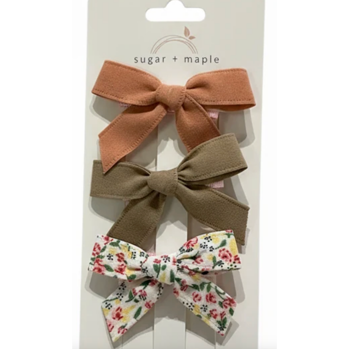 Sugar + Maple Ribbon Tie Bows - desert-SUGAR AND MAPLE-Little Giant Kidz