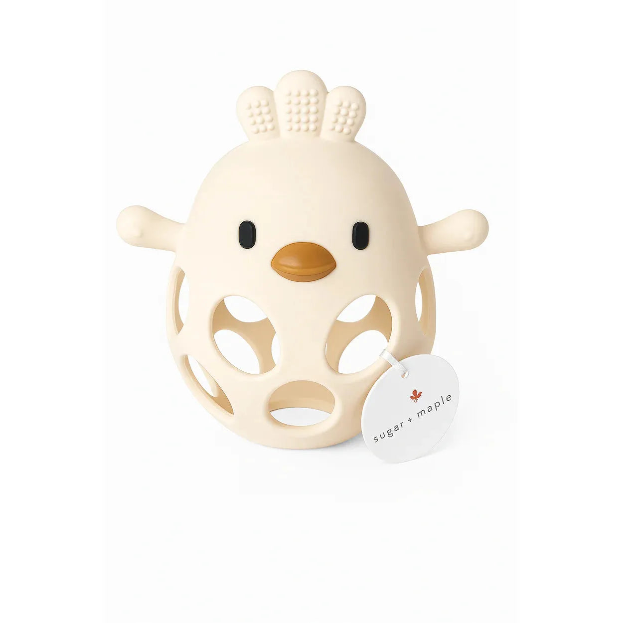 Sugar + Maple Silicone Chicken Teether - Cream-SUGAR AND MAPLE-Little Giant Kidz