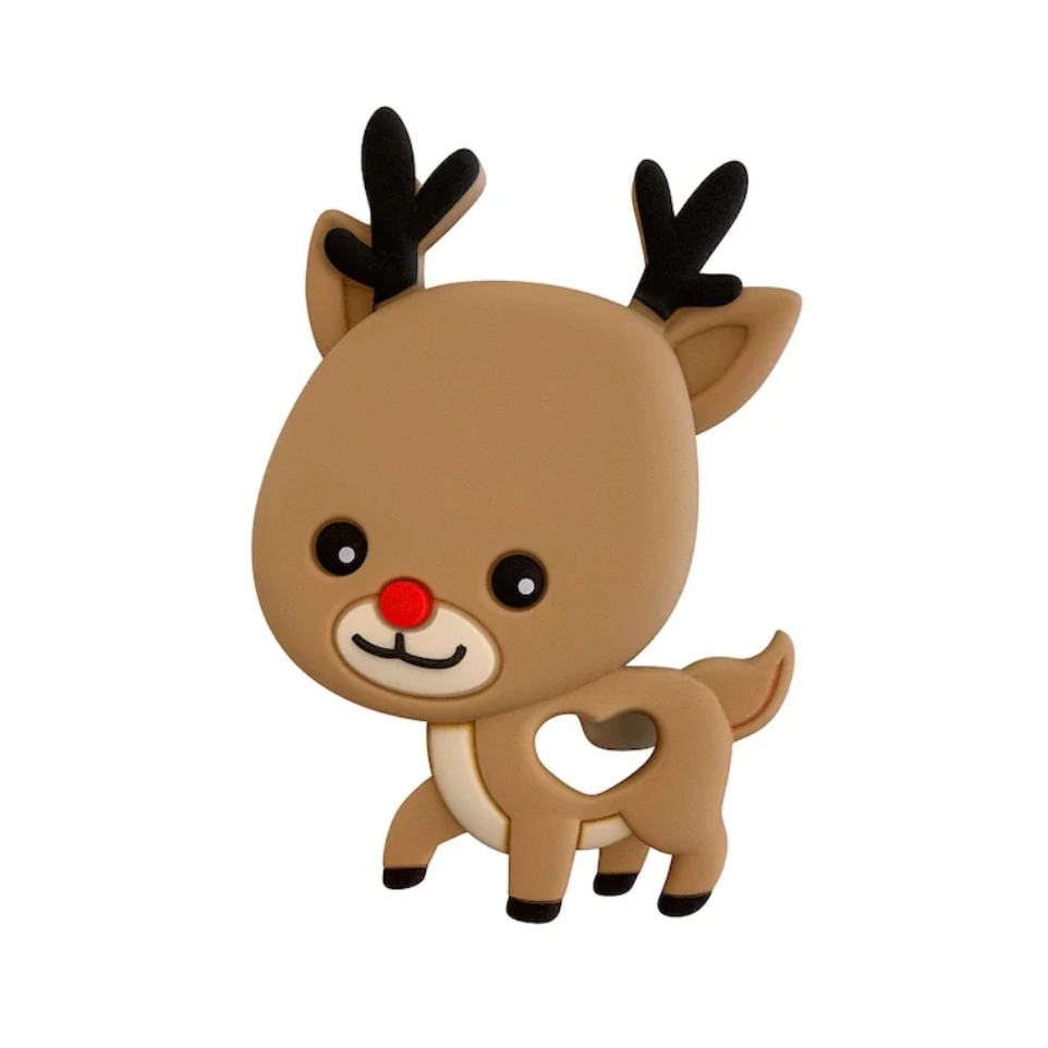 Sugar + Maple Silicone Reindeer Teether-SUGAR AND MAPLE-Little Giant Kidz