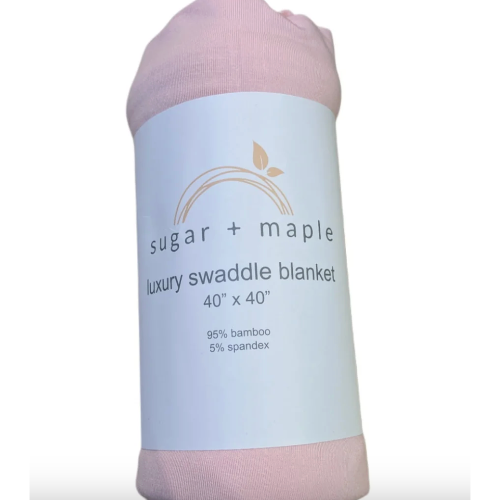 Sugar + Maple Swaddle- Light Pink-SUGAR AND MAPLE-Little Giant Kidz