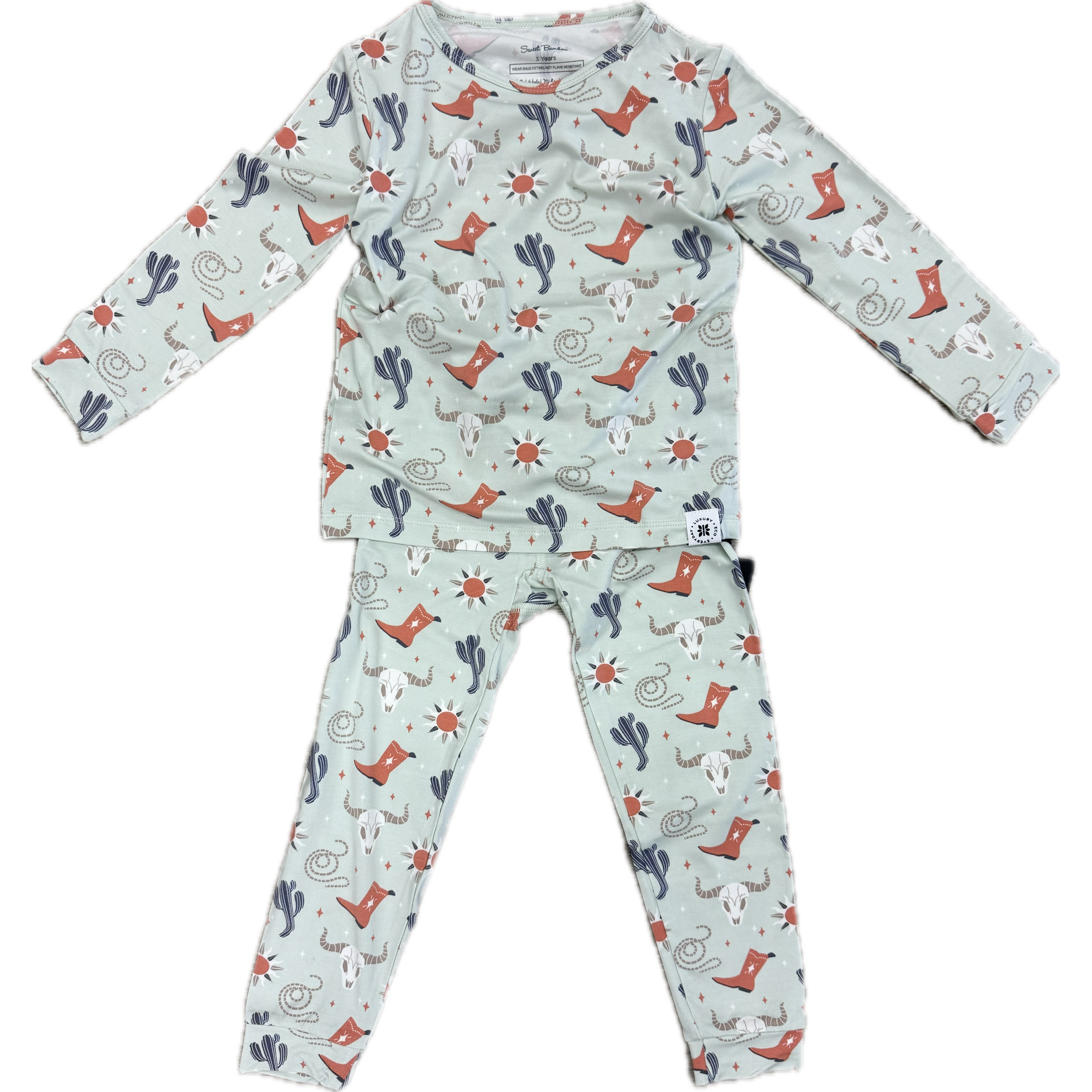 Sweet Bamboo Big Kid Pajama 2PC Set- Dude Ranch-SWEET BAMBOO-Little Giant Kidz