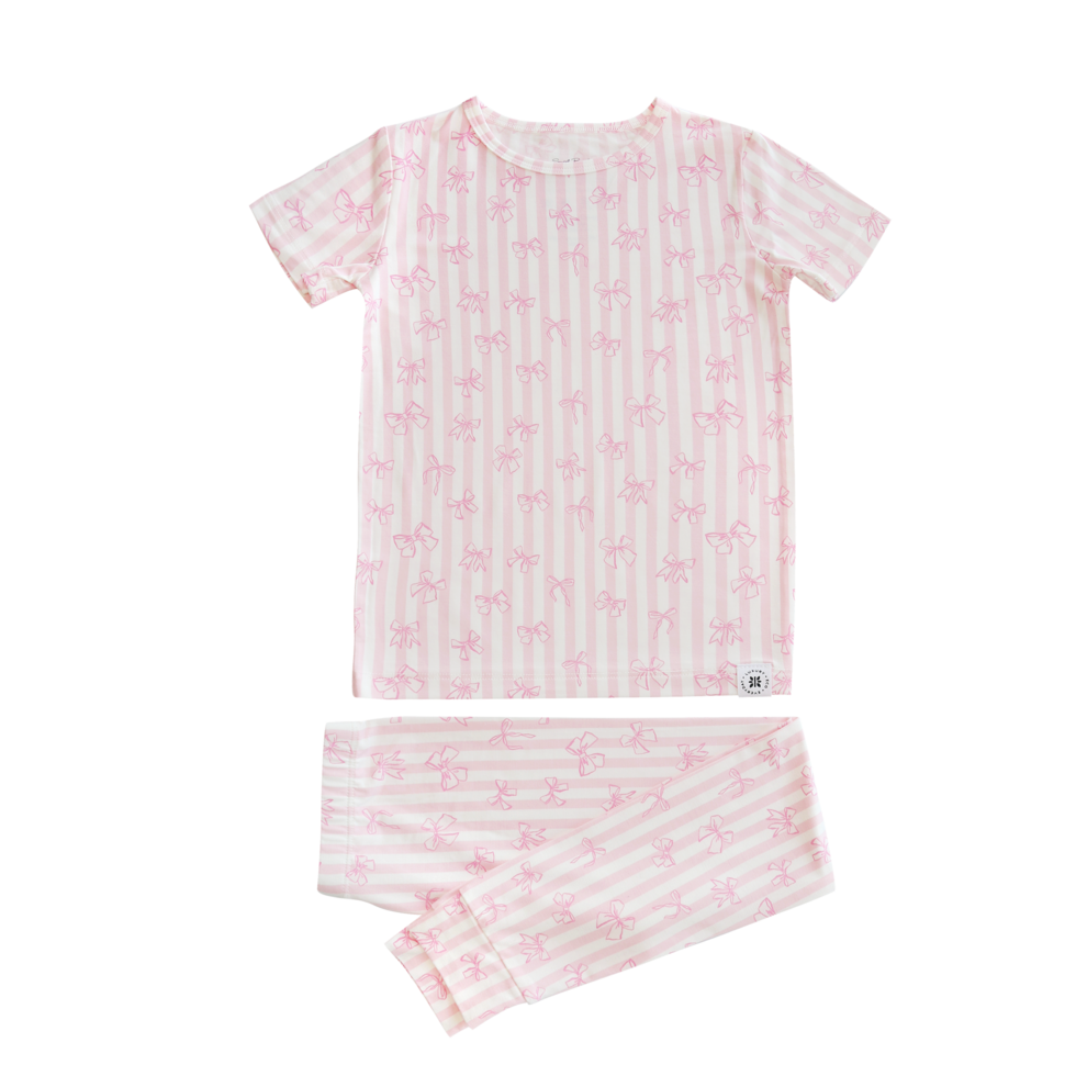 Sweet Bamboo Big Kid Pajama S/S - Tie The Knot-SWEET BAMBOO-Little Giant Kidz