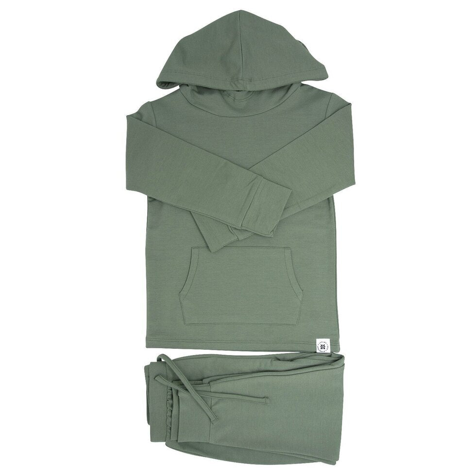 Sweet Bamboo Jogger Set- French Terry Army Green-SWEET BAMBOO-Little Giant Kidz