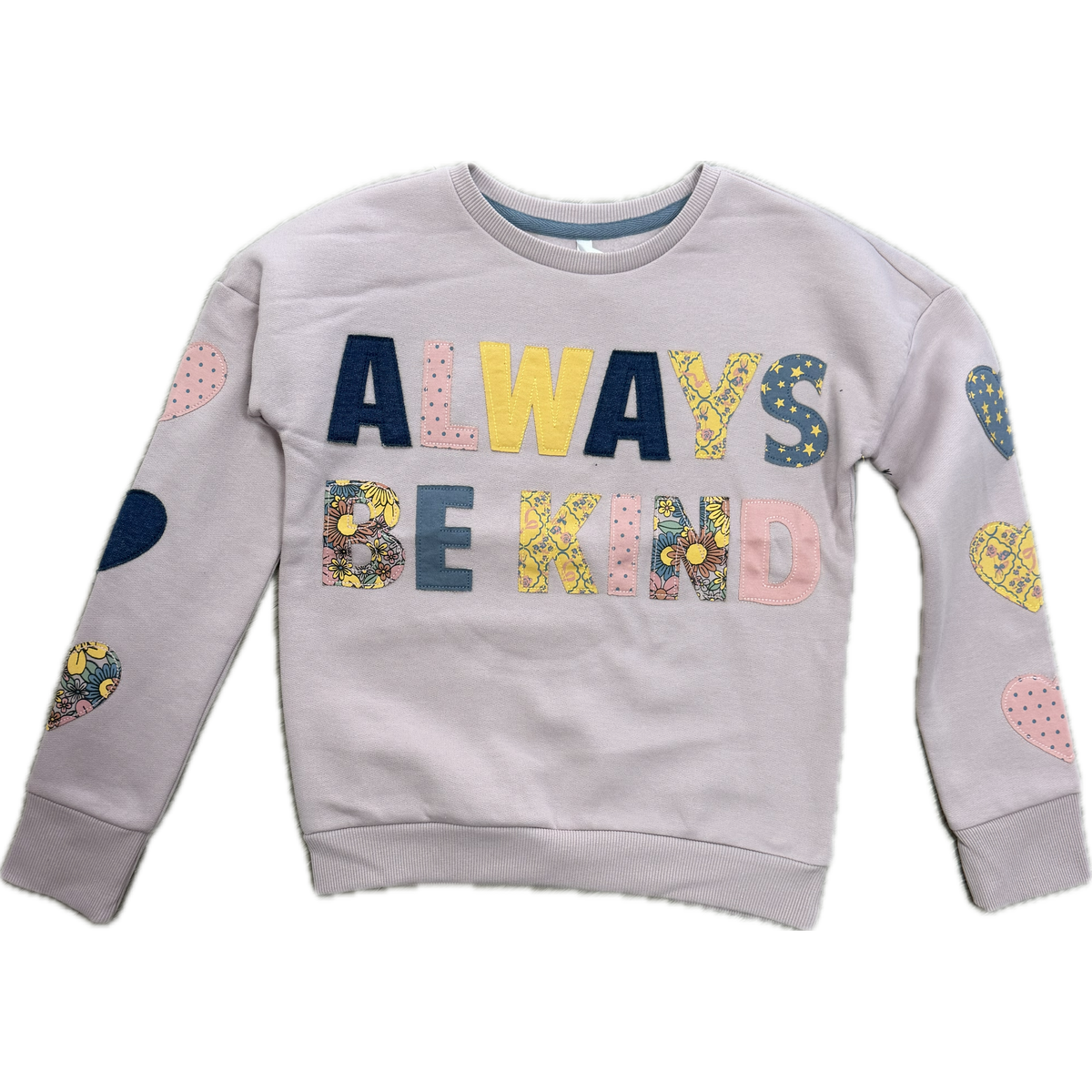 Sweet Soul Always Be Kind Applique Sweetshirt- Pink-Sweet Soul-Little Giant Kidz