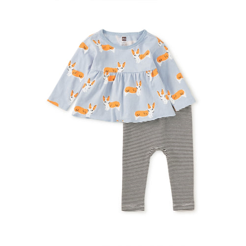 TEA Peplum Two Piece Baby Set-TEA-Little Giant Kidz
