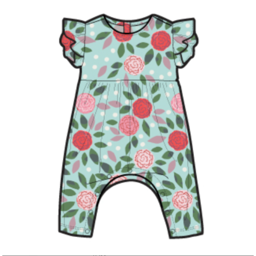 TEA Tulip Sleeve Baby Romper-TEA-Little Giant Kidz