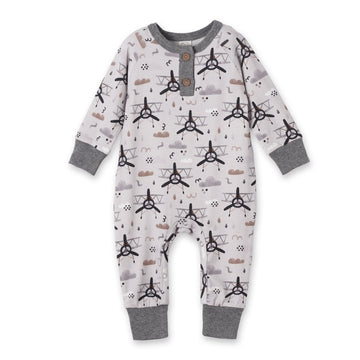 TESA BABE Larkspur Prairie Linen Romper With Eyelet Collar-TESA BABE-Little Giant Kidz