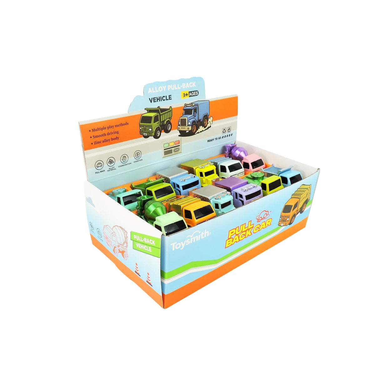 TOYSMITH Med. Diecast Pull Back Metallic Truck-Assorted-TOYSMITH-Little Giant Kidz