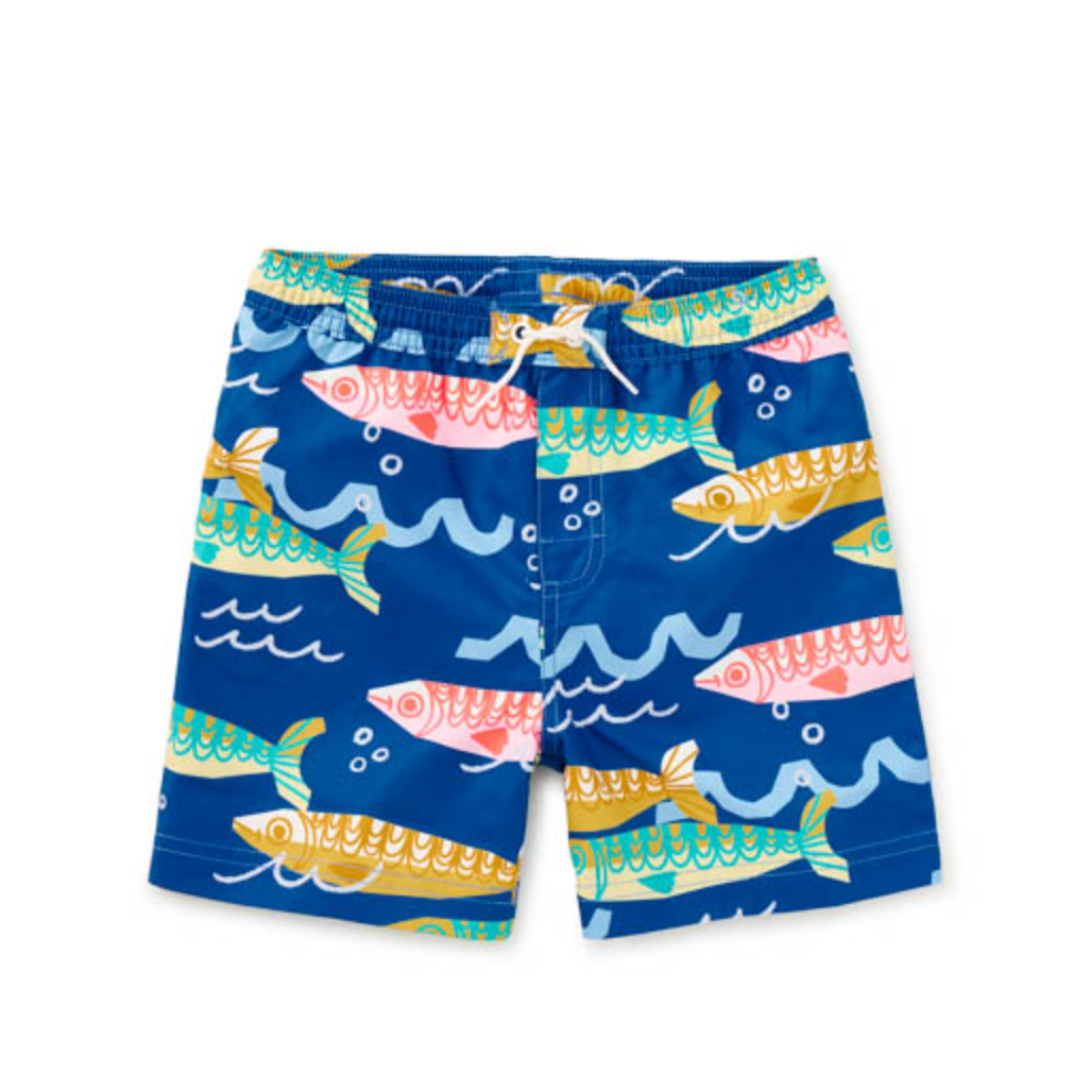 Tea Mid-Length Swim Trunks- Sardinas Del Mar-TEA-Little Giant Kidz