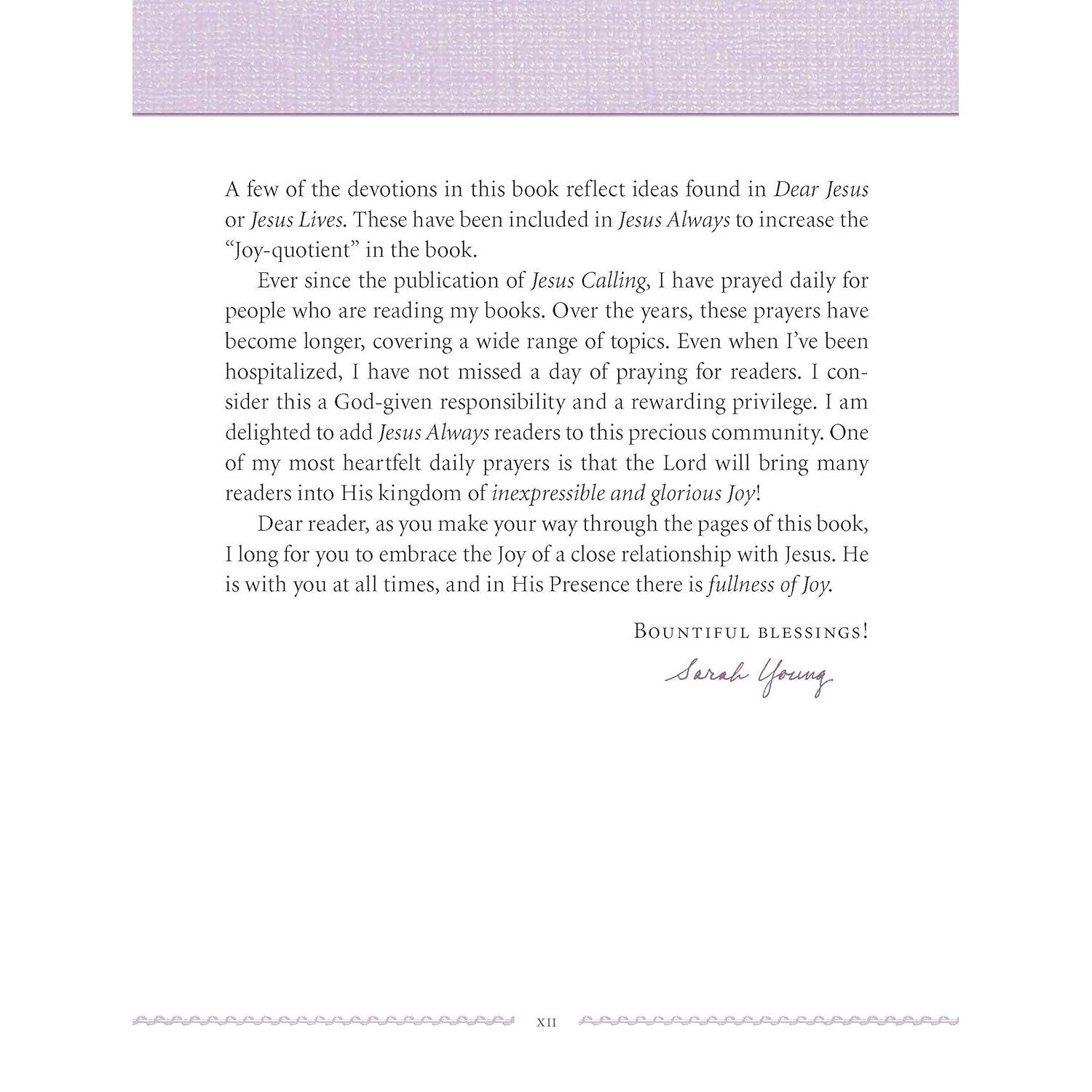 Thomas Nelson: Jesus Always, Large Text Cloth Botanical Cover, with Full Scriptures: Embracing Joy in His Presence (a 365-Day Devotional) (Hardcover Book)-HARPER COLLINS PUBLISHERS-Little Giant Kidz