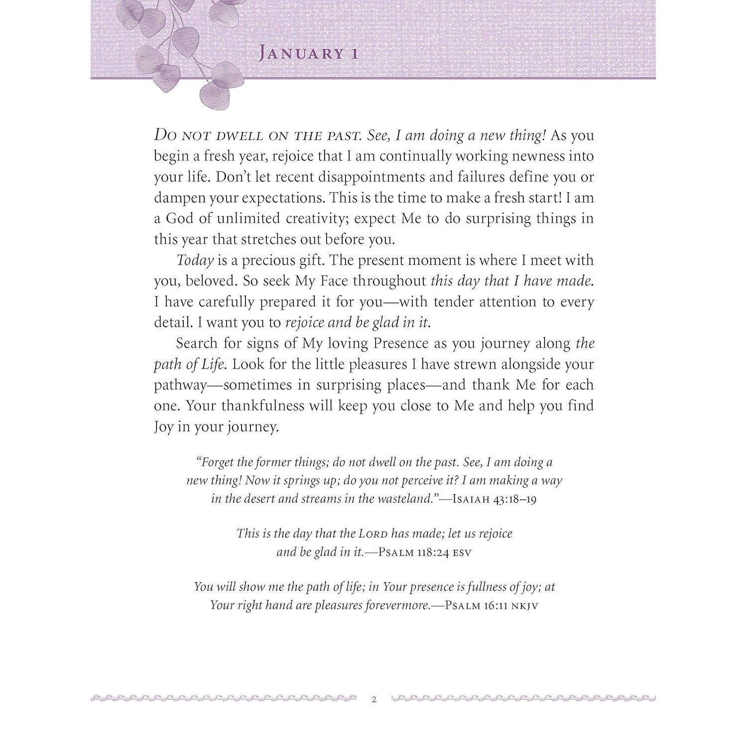 Thomas Nelson: Jesus Always, Large Text Cloth Botanical Cover, with Full Scriptures: Embracing Joy in His Presence (a 365-Day Devotional) (Hardcover Book)-HARPER COLLINS PUBLISHERS-Little Giant Kidz