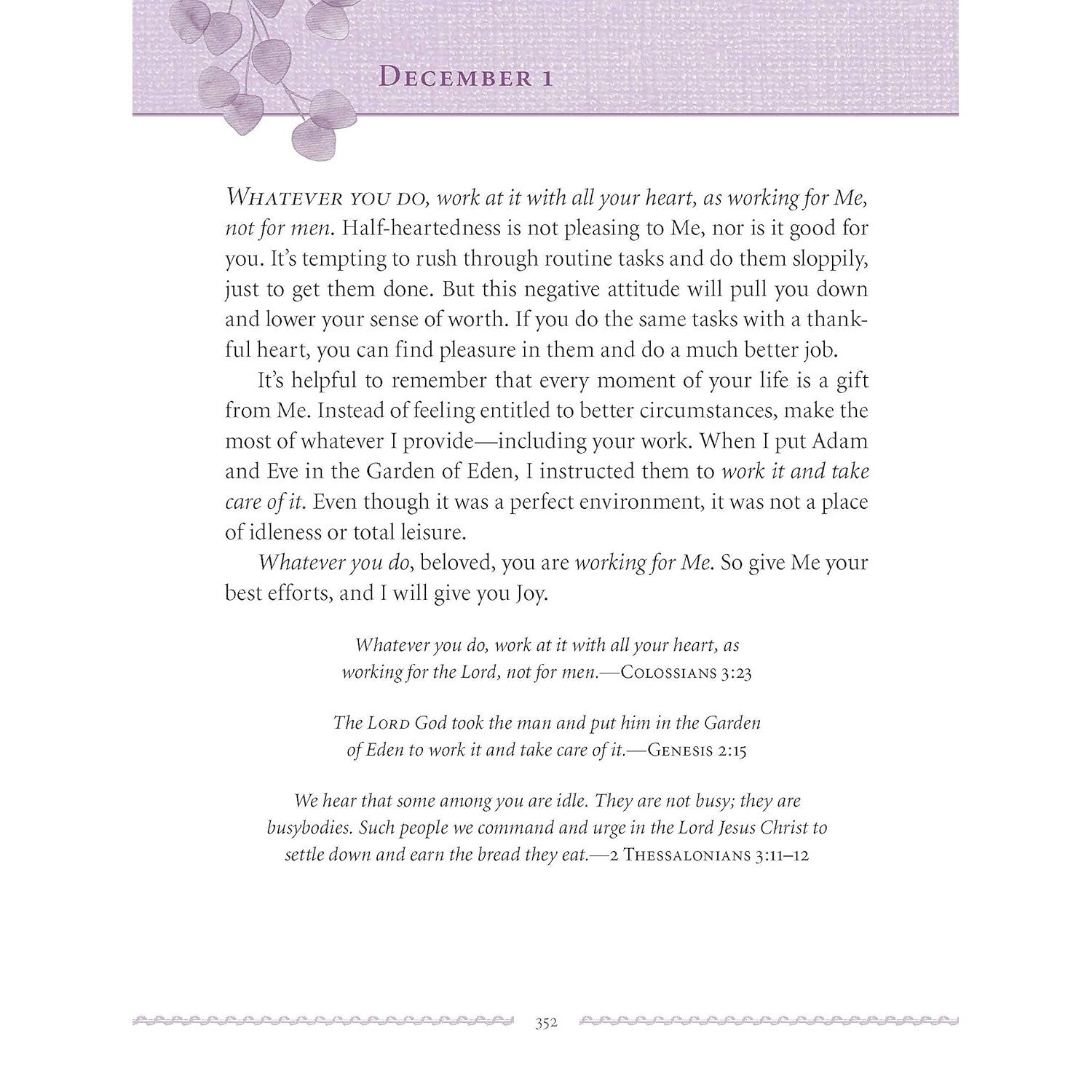 Thomas Nelson: Jesus Always, Large Text Cloth Botanical Cover, with Full Scriptures: Embracing Joy in His Presence (a 365-Day Devotional) (Hardcover Book)-HARPER COLLINS PUBLISHERS-Little Giant Kidz
