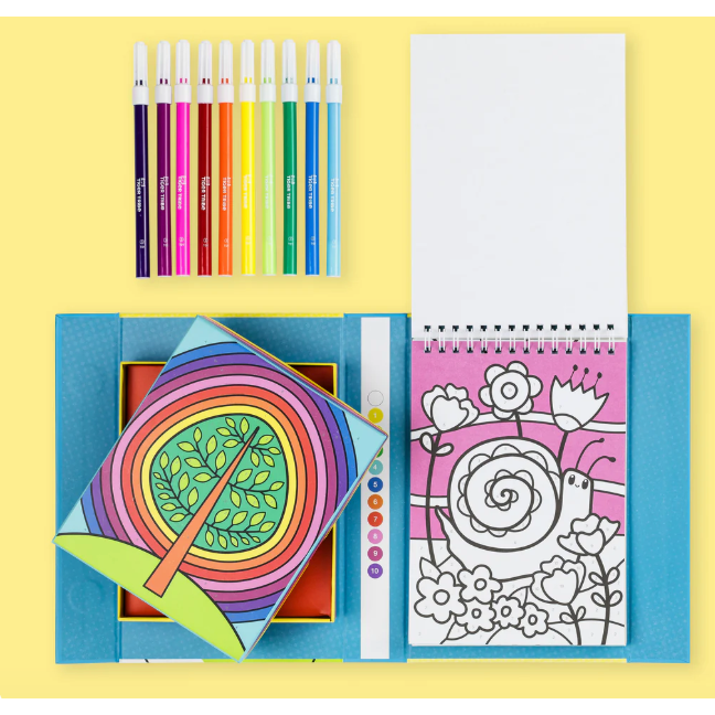 Tiber Tribe Color By Number - Rainbow Garden-Tiger Tribe-Little Giant Kidz
