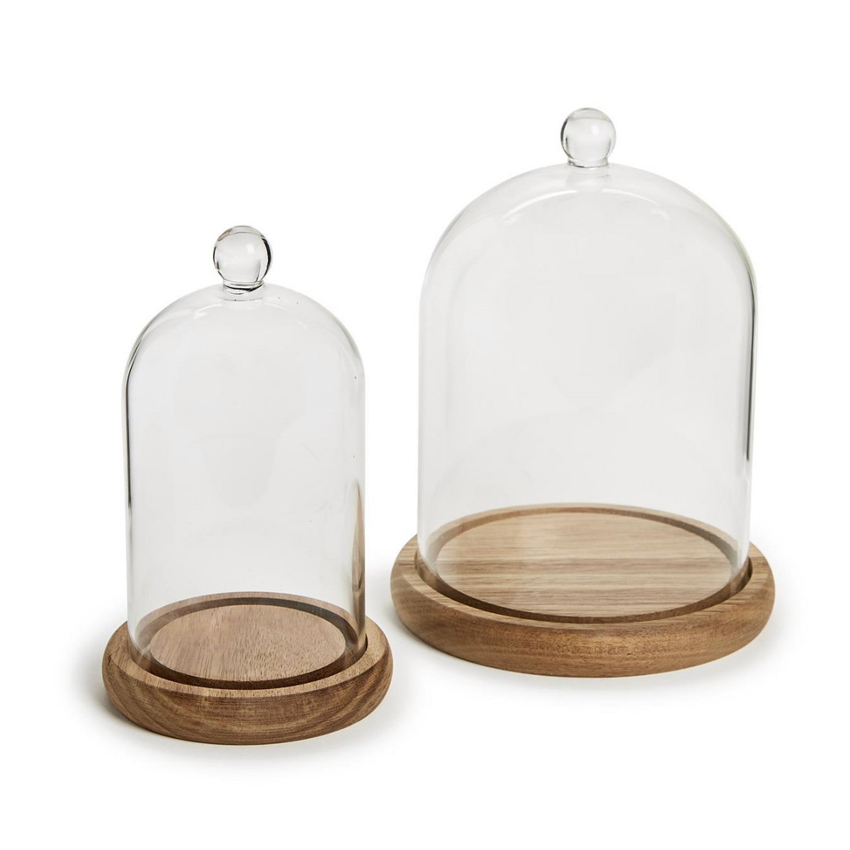 Two's Company Cloche with Ball Handle and Wood Base-TWO'S COMPANY-Little Giant Kidz
