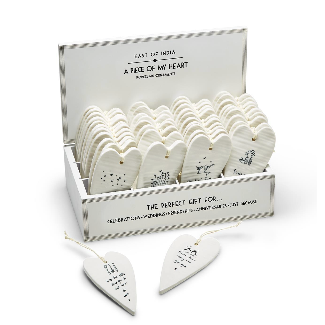 Two's Company East of India Heart Hanging Tag-TWO'S COMPANY-Little Giant Kidz