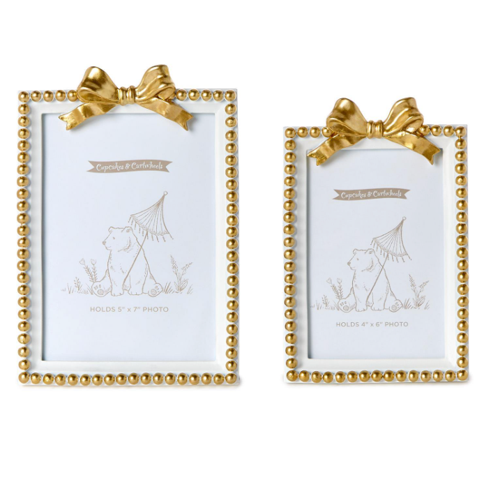 Two's Company Golden Bow Photo Frames - Assorted Colors-TWO'S COMPANY-Little Giant Kidz