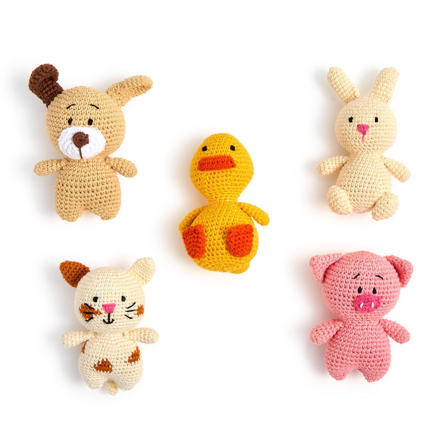 Two's Company Hand Crocheted Animals - Assorted-TWO'S COMPANY-Little Giant Kidz