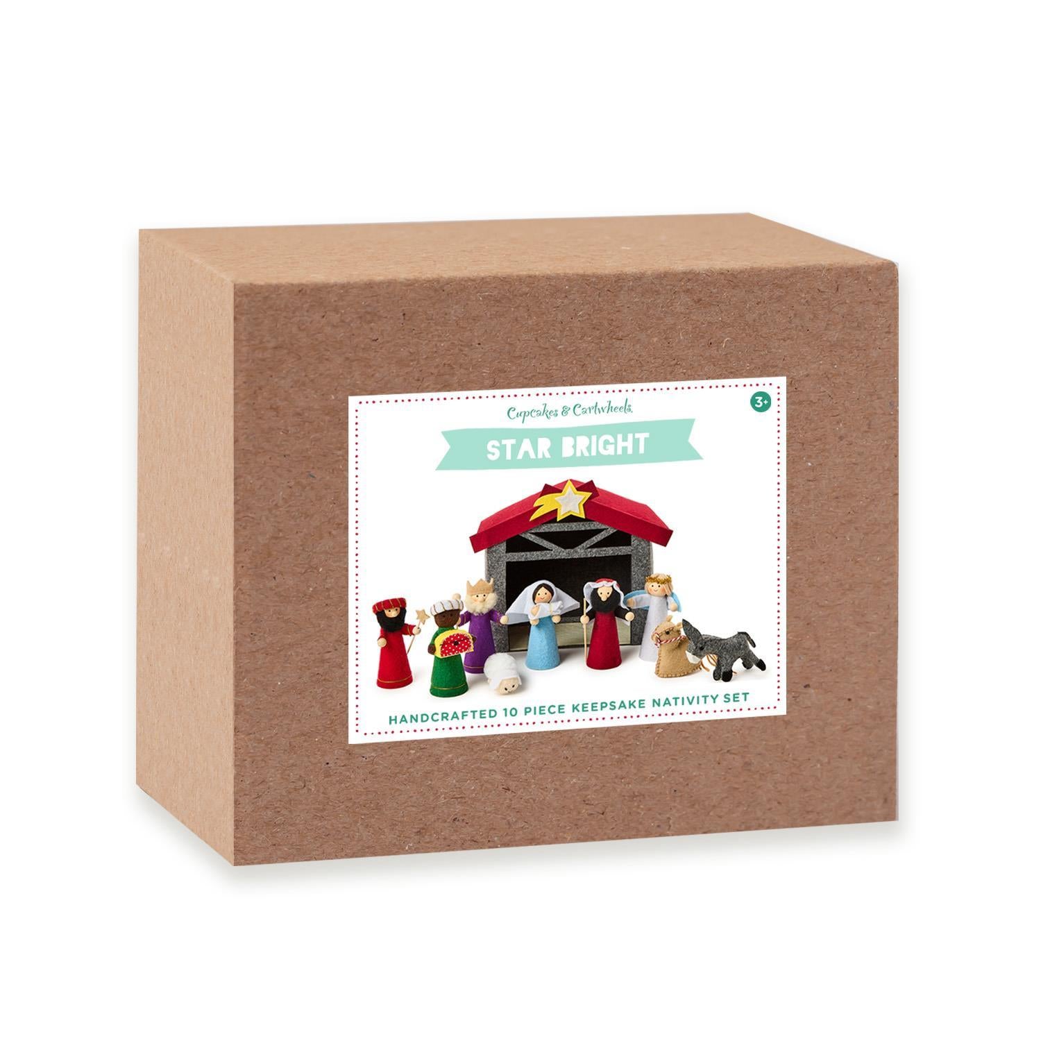 Two's Company Hand Painted Felt Nativity Set in Gift Box-TWO'S COMPANY-Little Giant Kidz