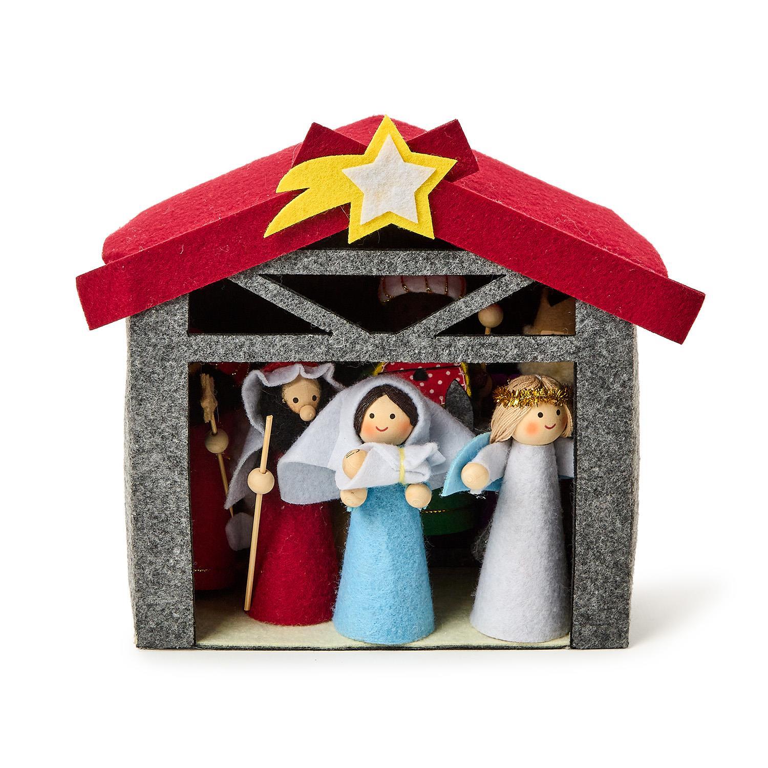 Two's Company Hand Painted Felt Nativity Set in Gift Box-TWO'S COMPANY-Little Giant Kidz