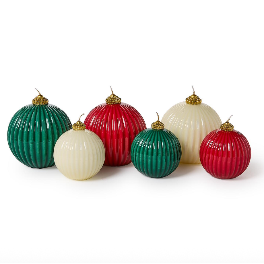 Two's Company High-Gloss Ornament Ball Candles-TWO'S COMPANY-Little Giant Kidz