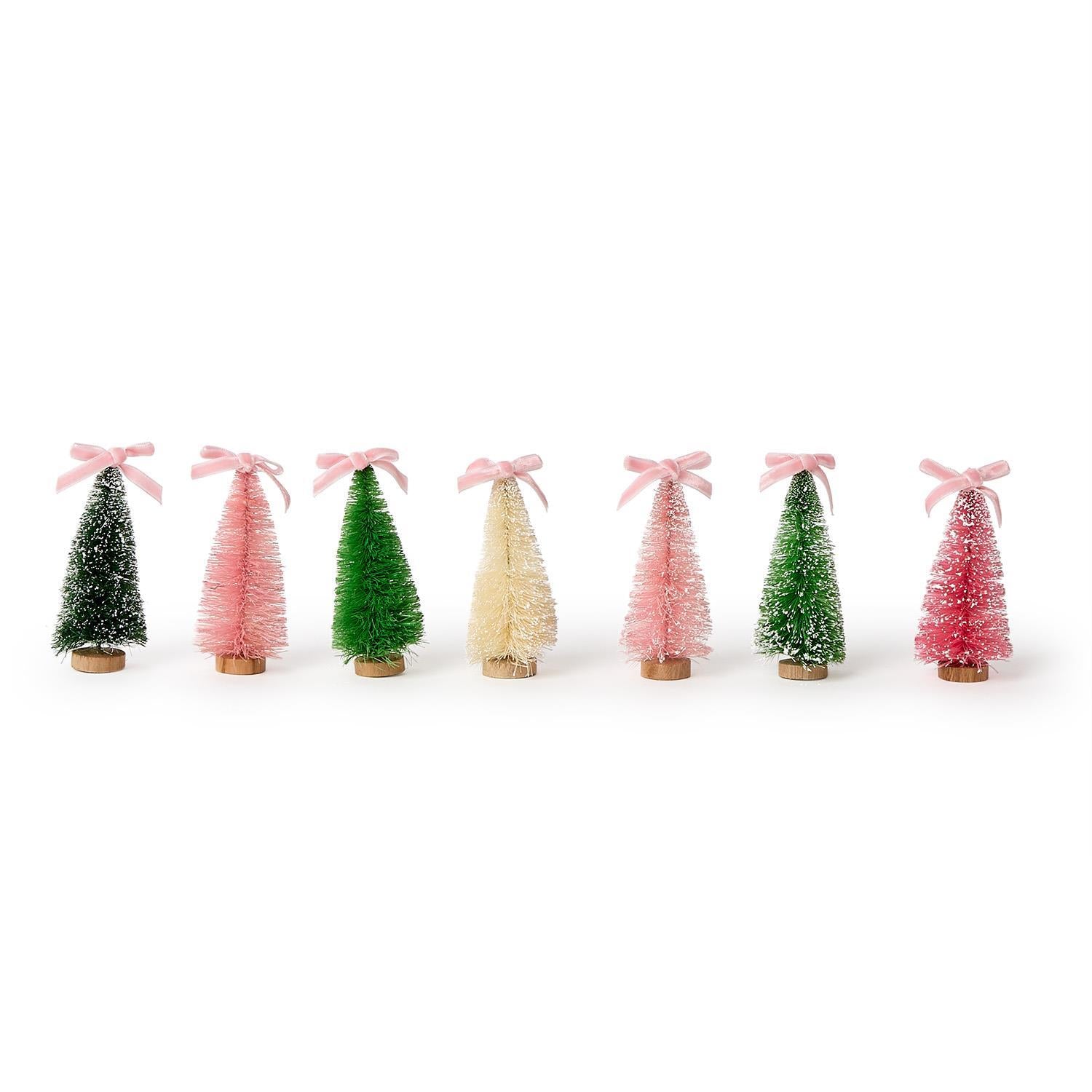 Two's Company Holiday Bottlebrush Trees with Bows in Gift Box-5 colors-TWO'S COMPANY-Little Giant Kidz