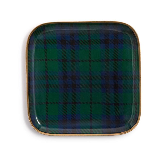 Two's Company Tartan Decorative Metal Tray-TWO'S COMPANY-Little Giant Kidz