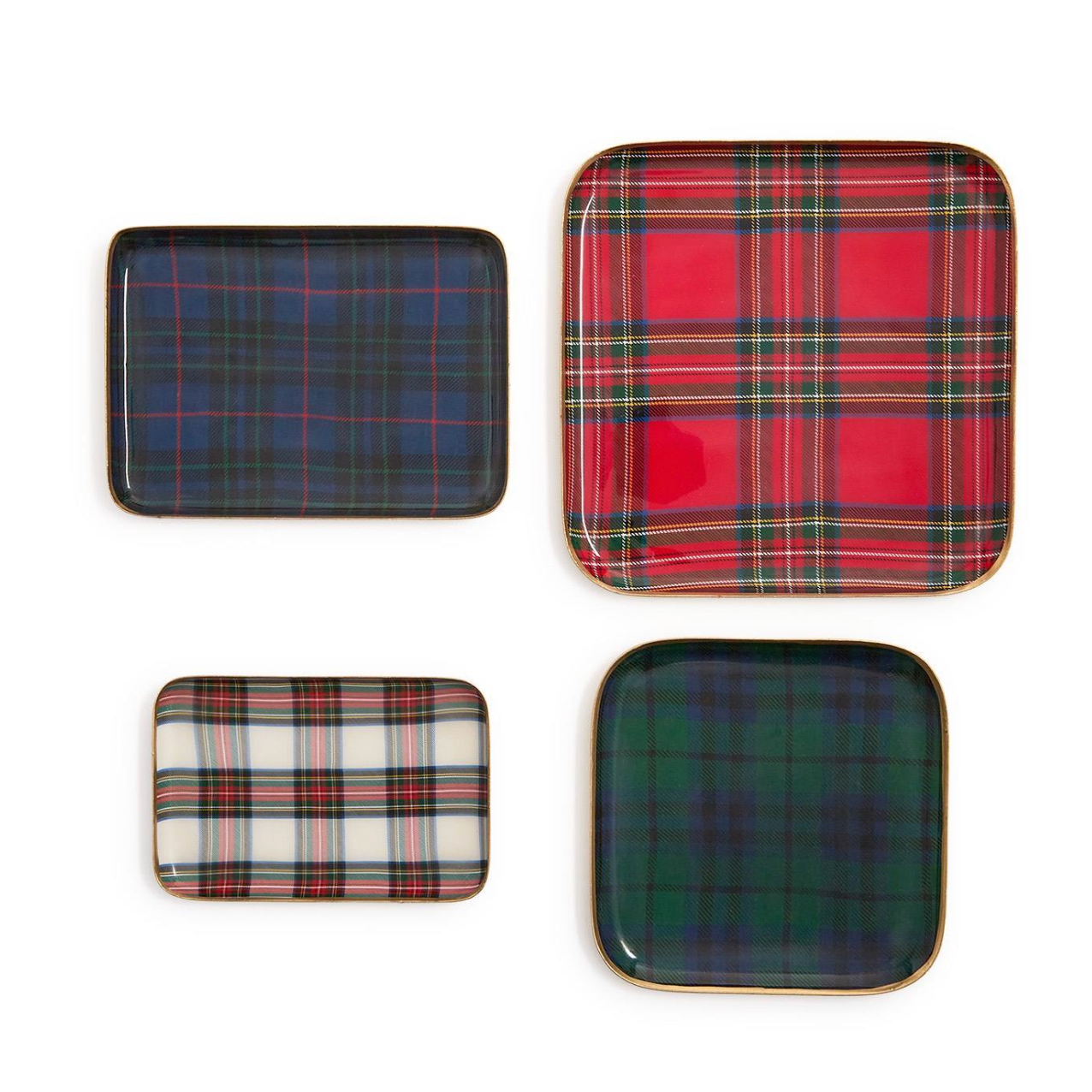 Two's Company Tartan Decorative Metal Tray-TWO'S COMPANY-Little Giant Kidz