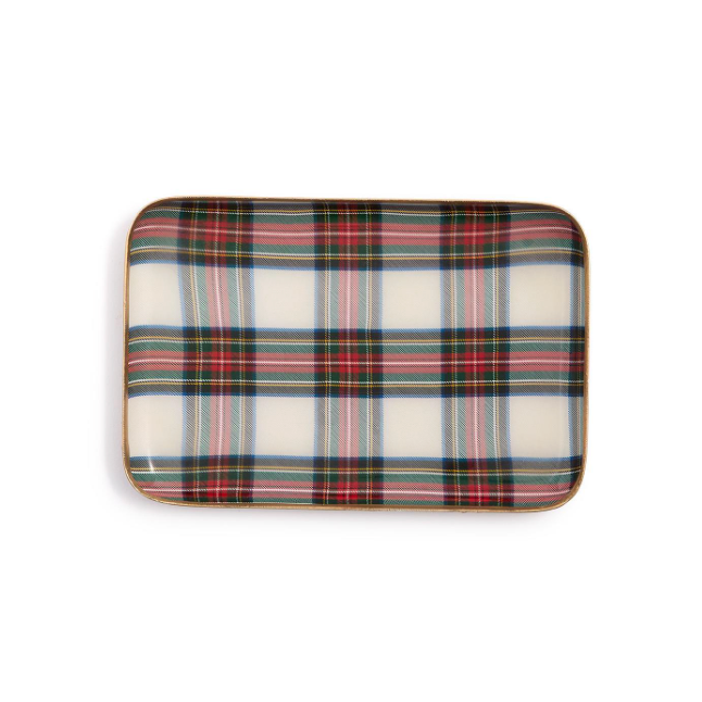 Two's Company Tartan Decorative Metal Tray-TWO'S COMPANY-Little Giant Kidz
