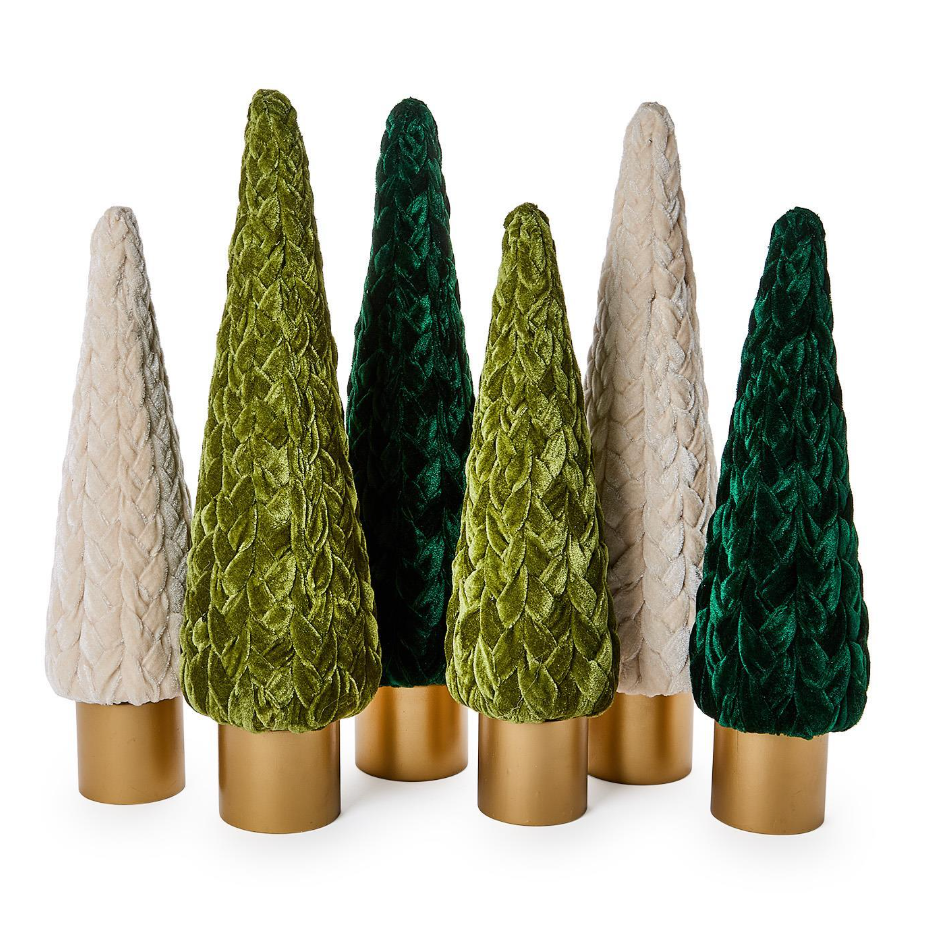 Two's Company Velvet Ribbon Trees with Wooden Base-TWO'S COMPANY-Little Giant Kidz