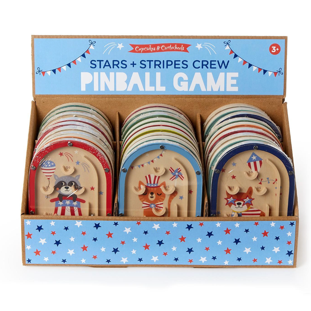 Two's Company Wooden Pinball Game- Stars and Stripes Crew-TWO'S COMPANY-Little Giant Kidz