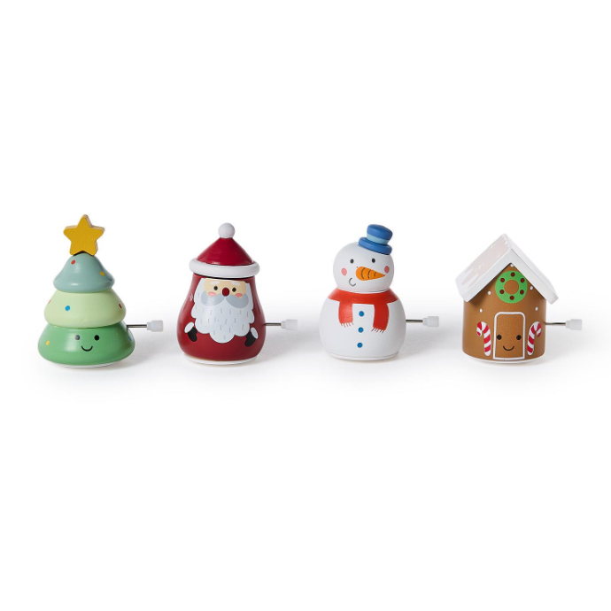 Two's Company Wooden Wind Up Spinning Toy- Assorted-Two's Company-Little Giant Kidz