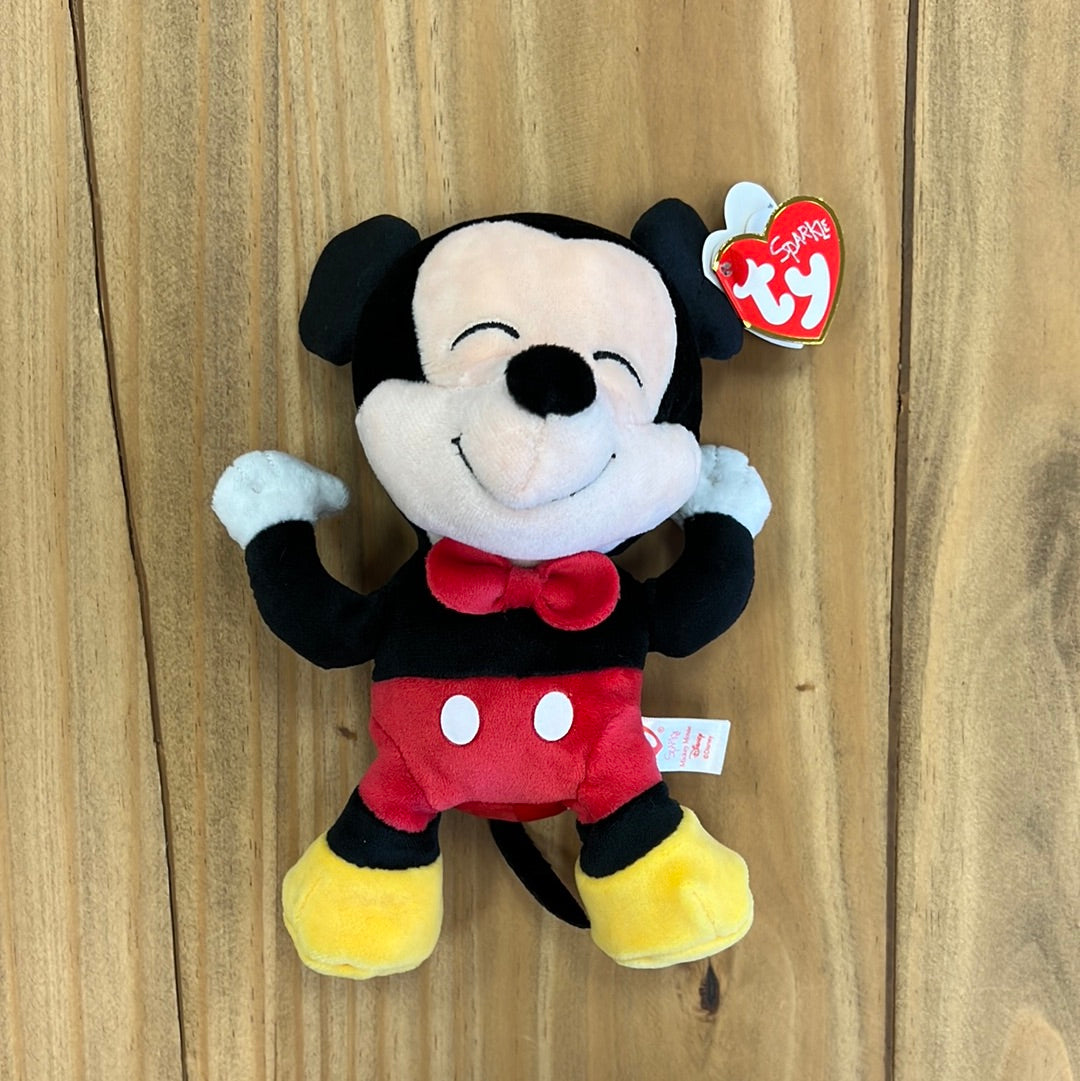 Ty Beanie Babies Sparkly Collection - Mickey Mouse Soft Body-TY Inc-Little Giant Kidz