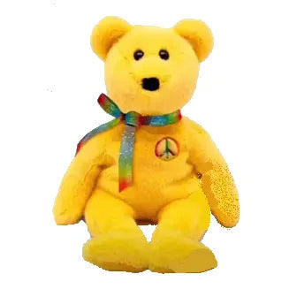 Ty Beanie Baby Peace II Yellow Bear-TY Inc-Little Giant Kidz